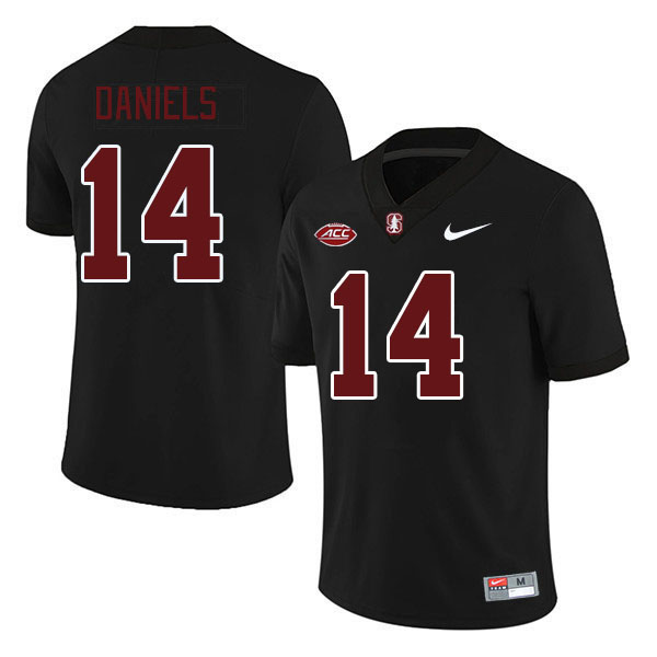 Men #14 Ashton Daniels Stanford Cardinal 2024 ACC Conference College Football Jerseys Stitched-Black